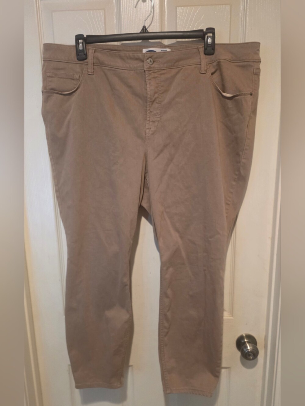 Old Navy Rockstar Super Skinny High Rise Pants 24 Plus Short Taupe